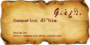 Gasparics Áhim névjegykártya